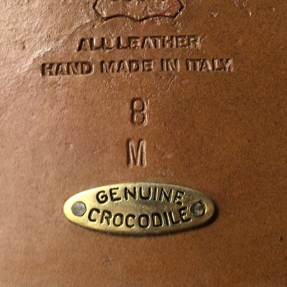 Brass Boot Loafers Shoes Size 8 Full Crocodile main image 5